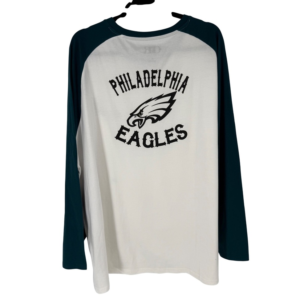 Darius Rucker Philadelphia Eagles Women 3XL Cream Raglan Long Sleeve Tee